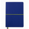 Блокнот діловий UNIQUE, А5, 96 арк., клітинка, синій з жовтим, шт.шкіра