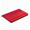 Блокнот діловий INGOT, 125x195 мм, 80 арк., клітинка, червоний, шт.шкіра