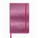 Блокнот деловой INGOT, LOGO2U, 125x195 мм, 80 л., клетка, розовый, иск. кожа