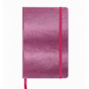 Блокнот діловий INGOT, 125x195 мм, 80 арк., клітинка, рожевий, шт.шкіра