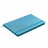 Блокнот деловой INGOT, LOGO2U, 125x195 мм, 80 л., клетка, голубой, иск. кожа
