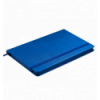 Блокнот деловой INGOT, 125x195 мм, 80 л., клетка, иск. кожа, синий
