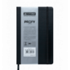 Блокнот деловой PROFY, L2U, 125x195 мм, 80 л., клетка, черный, иск.кожа