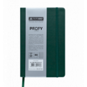 Блокнот деловой PROFY, L2U, 125x195 мм, 80 л., клетка, зеленый, иск.кожа