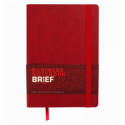 Блокнот деловой BRIEF, L2U, А5, 96 л., линия, красный, иск.кожа ( BM.295204-05 )