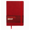 Блокнот деловой BRIEF, L2U, А5, 96 л., линия, красный, иск.кожа