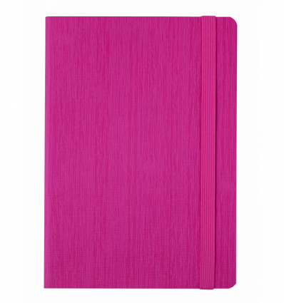 Блокнот деловой COLOR TUNES, А5, 96 л., линия, розовый, иск.кожа