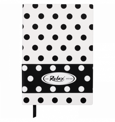 Блокнот діловий RELAX, А5, 96 арк., лінія, білий, шт.шкіра ( BM.295201-12 )
