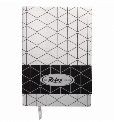 Блокнот діловий RELAX, А5, 96 арк., лінія, сріблястий, шт.шкіра ( BM.295201-24 )