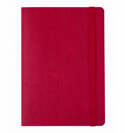 Блокнот деловой COLOR TUNES, А5, 96 л., линия, красный, иск.кожа