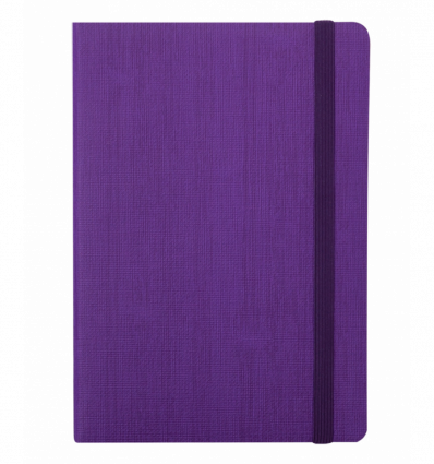 Блокнот деловой COLOR TUNES, А5, 96 л., линия, фиолетовый, иск.кожа