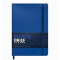 Блокнот діловий BRIEF, L2U, А5, 96 арк., клітинка, синій, шт.шкіра ( BM.295104-02 )