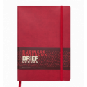 Блокнот діловий BRIEF, L2U, А5, 96 арк., клітинка, червоний, шт.шкіра ( BM.295104-05 )
