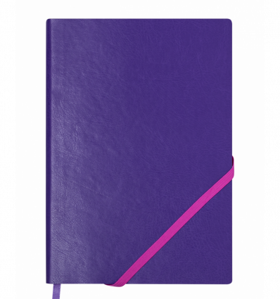 Блокнот діловий LOLLIPOP, L2U, А5, 96 арк., клітинка, фіолетовий, шт.шкіра ( BM.295103-07 )