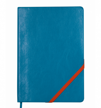 Блокнот діловий LOLLIPOP, L2U, А5, 96 арк., нелінов., блакитний, шт.шкіра ( BM.295003-14 )