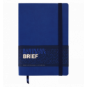 Блокнот діловий BRIEF, L2U, А5, 96 арк., нелінов., синій, шт.шкіра ( BM.295004-02 )