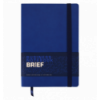 Блокнот деловой BRIEF, L2U, А5, 96 л., нелинов., синий, иск.кожа