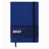 Блокнот діловий BRIEF, L2U, А5, 96 арк., нелінов., синій, шт.шкіра ( BM.295004-02 )
