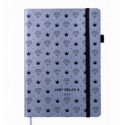 Блокнот діловий RELAX, А5, 96 арк., нелінов., сріблястий, шт.шкіра ( BM.295001-24 )