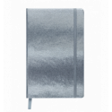 Блокнот діловий INGOT, 95x140мм, 80 арк., клітинка, сріблястий, шт.шкіра