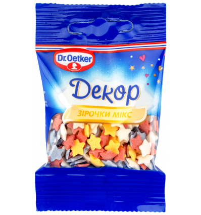 Декор Dr. Oetker Зірочки мікс 10г