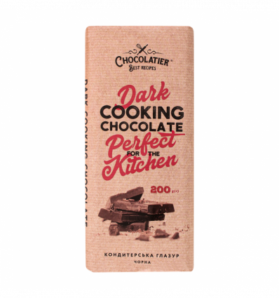 Глазурь кондитерская Chocolatier Dark Cooking Chocolate 200г