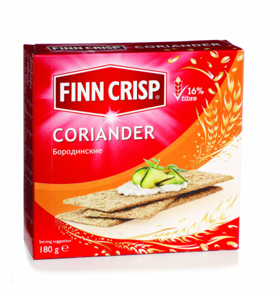 Сухарики Finn Crisp Бородинские тонкие с кориандром 180г