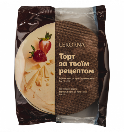 Коржи Lekorna для торта вафельные с добавлением какао 90г
