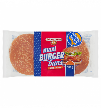 Булочки Dan Cake Burger buns maxi д/гамб с кунж 75г*4шт 300г