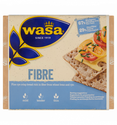 Хлебцы Wasa Fibre цельнозерновые 230г