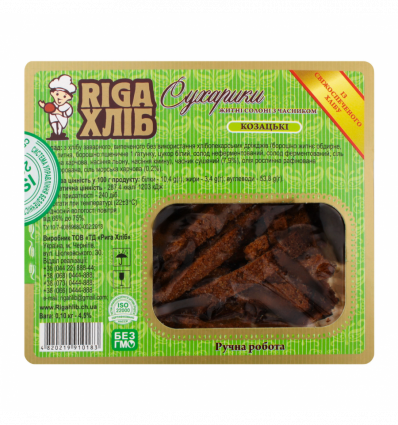 Сухари ТМ «Riga хлеб» козацкие с чесноком 100г
