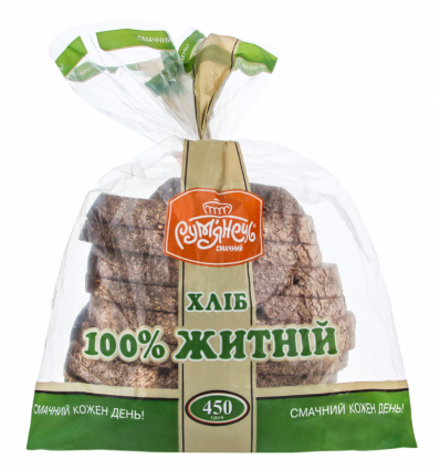 Хліб Рум’янець 100% житній нарізаний 450г