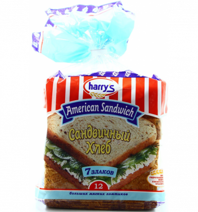 Хліб Harrys American Sandwich сандвічний 7 злаків 470г