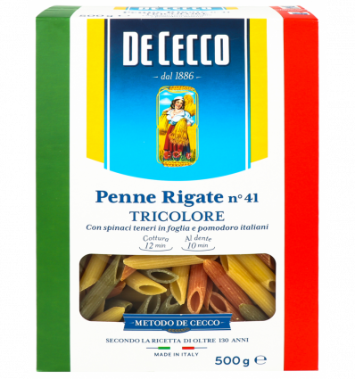 Макаронные изделия De Cecco Penne Rigate tricolore 500г