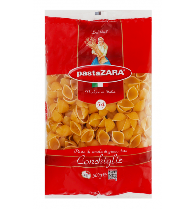 Изделия макаронные Pasta ZARA Конкилье из твердых сортов пшеницы 500г