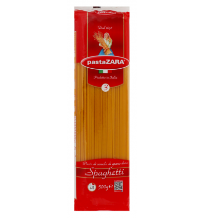 Изделия макаронные Pasta ZARA Spaghetti из твердых сортов пшеницы 500г