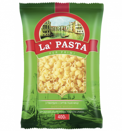 Изделия макаронные La Pasta Рожки трубчастые короткие 400г