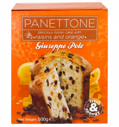 Кекс Panettone Giuseppe polo с изюмом и апельсиновыми цукатами 500г