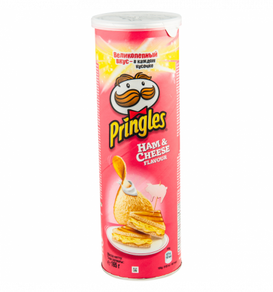 Чіпси Pringles картопляні зі смаком шинки і сиру 165г