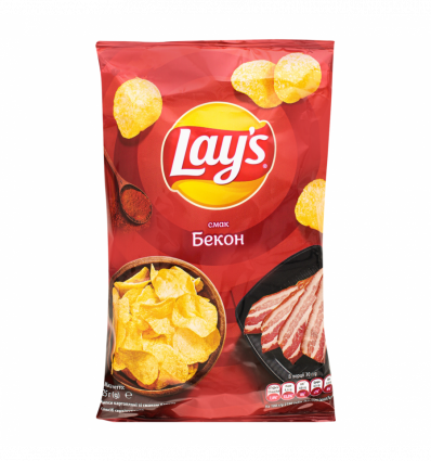 Чіпси Lays картопляні зі смаком бекону 25г