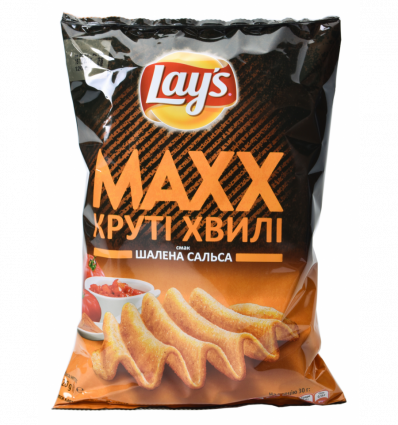Чіпси Lay`s Maxx картопляні зі смаком сальси 120г