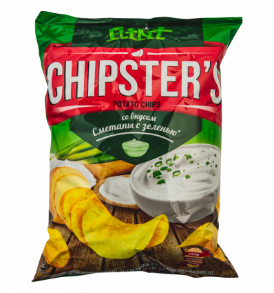 Чипсы Flint Chipster`s вкус сметаны с зеленью картофельные 130г