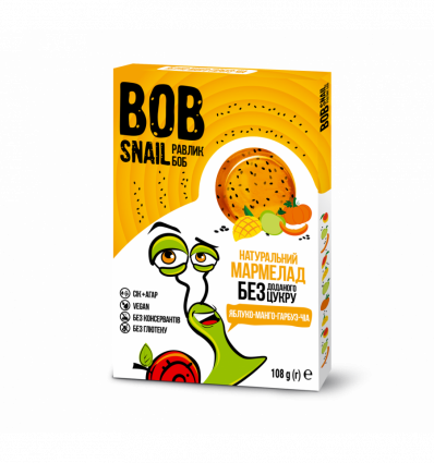 Мармелад Bob Snail яблоко-манго-тыква-чиа без сахара 108гр