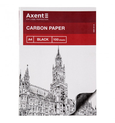Папір копіювальний Axent 3301-01-A, А4, 100 аркушів, чорний