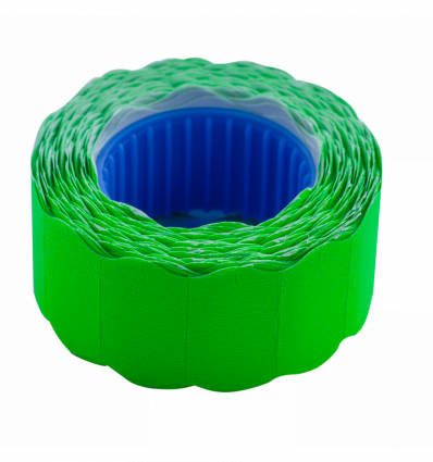 Цінник BUROMAX 22x12мм (500шт 6м) фігурний зовнішнє намотування зелений (BM.282201-04)