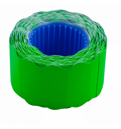 Цінник BUROMAX 26x12мм (500шт 6м) фігурний зовнішнє намотування зелений (BM.282202-04)