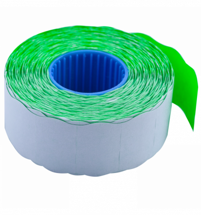 Ценники BUROMAX 26x16мм (1000шт 12м) фигурные внутренняя намотка зеленые (BM.281203-04)