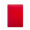 Тетрадь для записей BRIGHT, L2U, А5, 60 л., клетка, красная, пласт.обложка