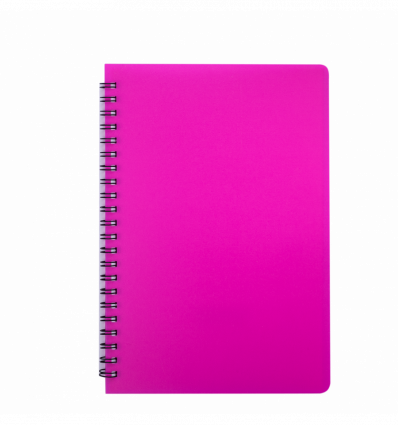 Тетрадь для записей BRIGHT, L2U, А5, 60 л., клетка, розовая, пласт.обложка