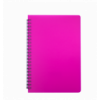 Зошит для нотаток BRIGHT, L2U, А5, 60 арк., клітинка, рожевий, пласт.обкладинка